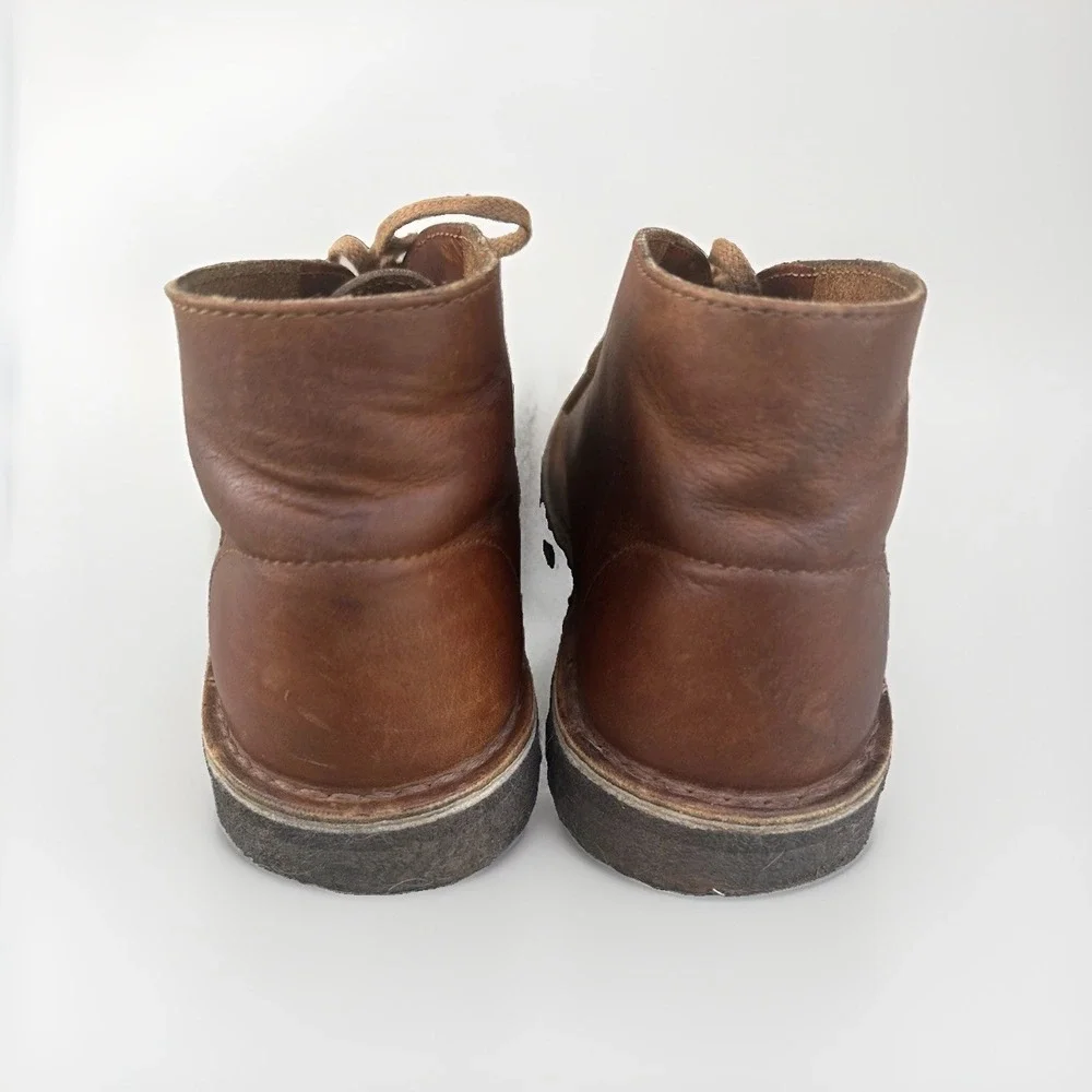 Clarks Original Desert Boot Brown Beeswax Leather Wingtip Chukka Crepe Sole M8